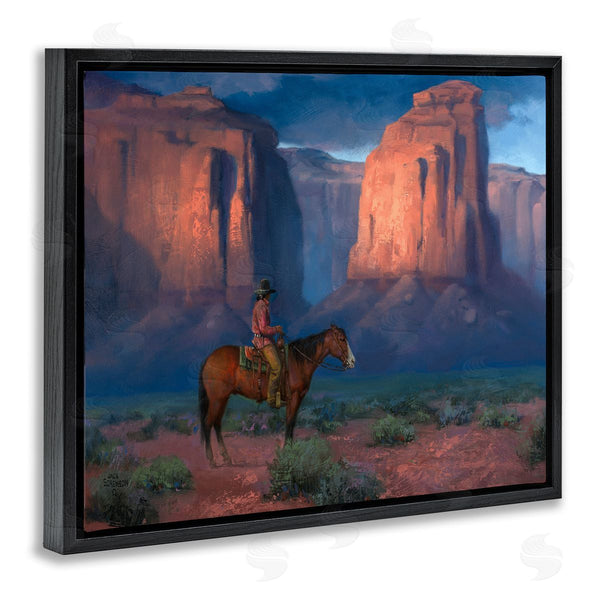 Stupell Industries Jack Sorenson | Cowboy Riding Old Wild West Arid Grand Canyon Wall Art