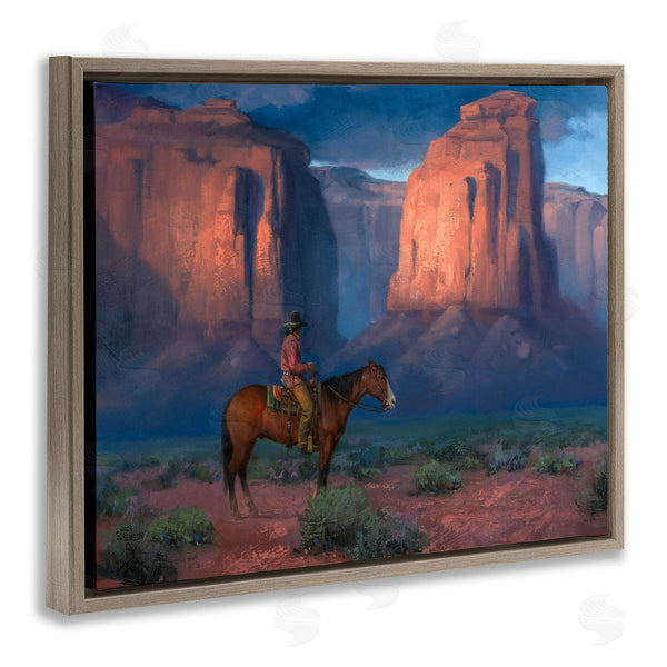 Stupell Industries Jack Sorenson | Cowboy Riding Old Wild West Arid Grand Canyon Wall Art