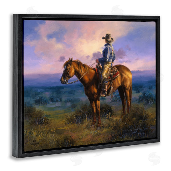 Stupell Industries Jack Sorenson | Cowgirl & Horse At Sunset