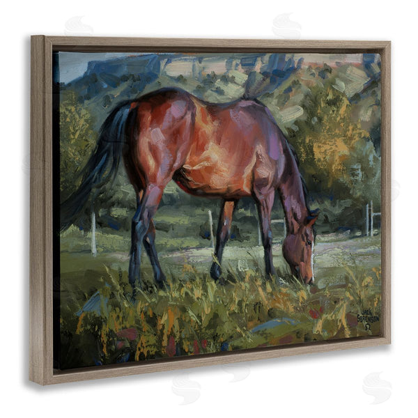 Stupell Industries Jack Sorenson | Grazing Horse In Pasture
