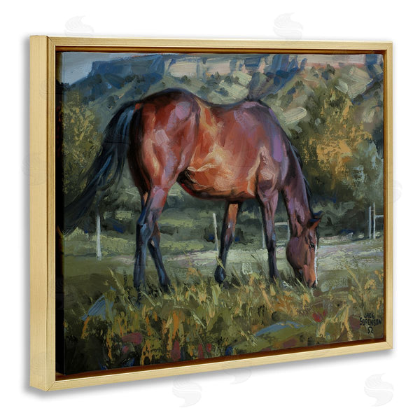 Stupell Industries Jack Sorenson | Grazing Horse In Pasture