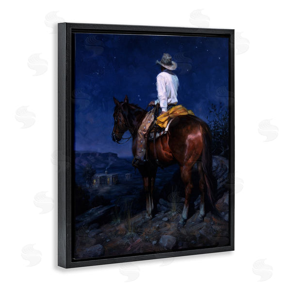 Stupell Industries Jack Sorenson | Horse & Cowboy At Night