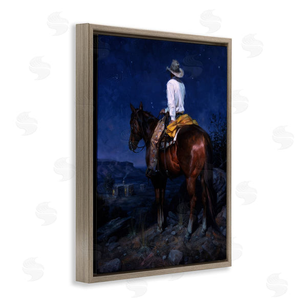 Stupell Industries Jack Sorenson | Horse & Cowboy At Night