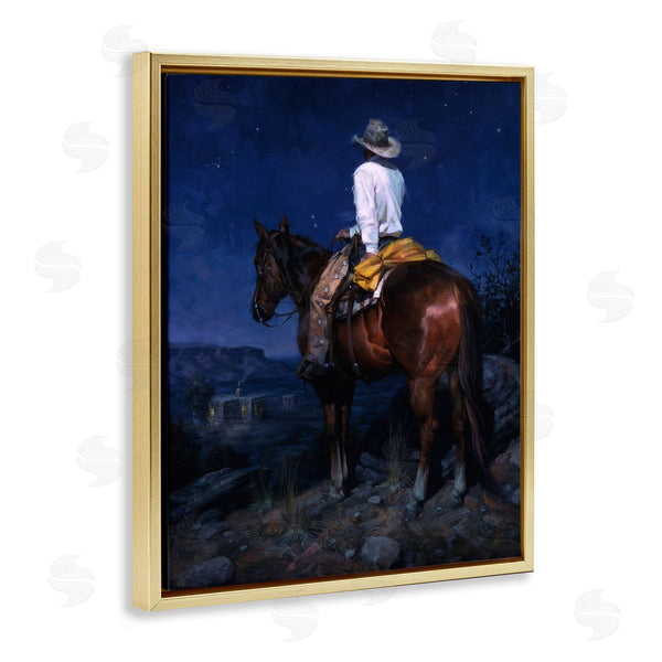 Stupell Industries Jack Sorenson | Horse & Cowboy At Night
