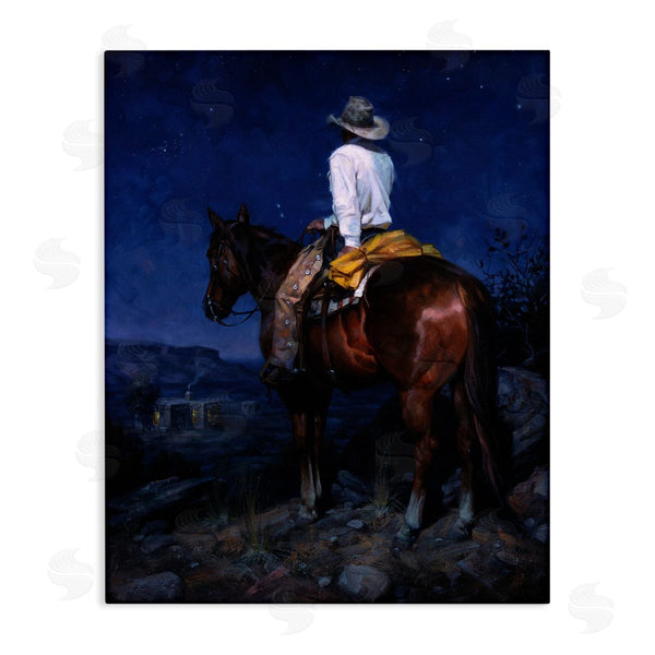 stupell industries Jack Sorenson | Horse & Cowboy at Night