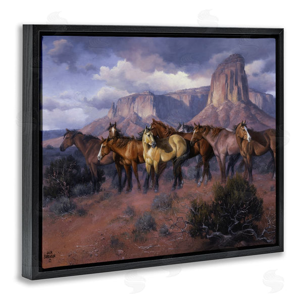 Stupell Industries Jack Sorenson | Horse Herd In Canyon Landscape