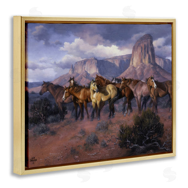 Stupell Industries Jack Sorenson | Horse Herd In Canyon Landscape