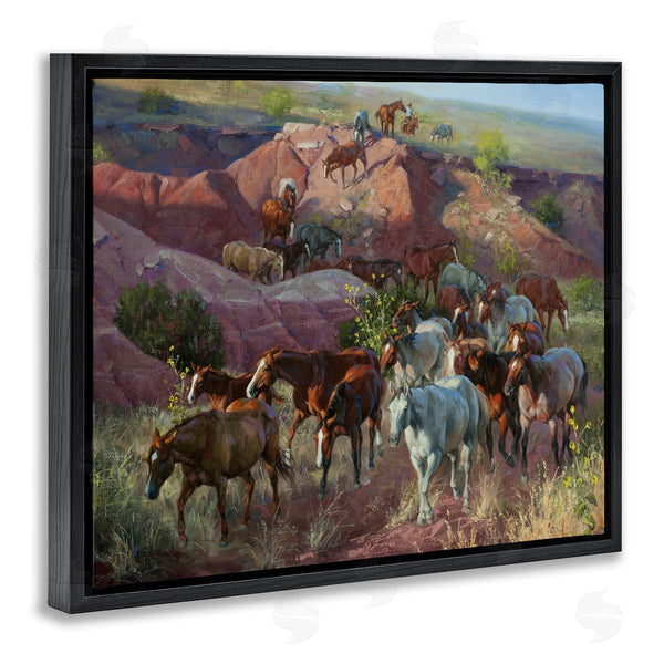 Stupell Industries Jack Sorenson | Horse Herd Through Desert Cliffs