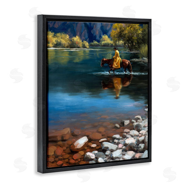 Stupell Industries Jack Sorenson | Horse & Man In Rocky River