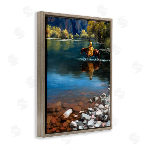 Stupell Industries Jack Sorenson | Horse & Man In Rocky River