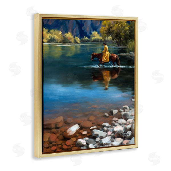 Stupell Industries Jack Sorenson | Horse & Man In Rocky River