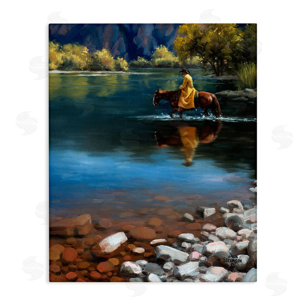 stupell industries Jack Sorenson | Horse & Man in Rocky River