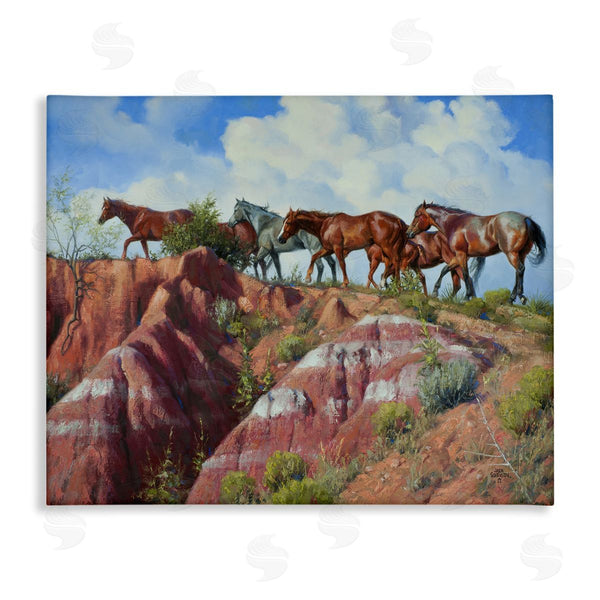 stupell industries Jack Sorenson | Horses Stepping over Cliffs