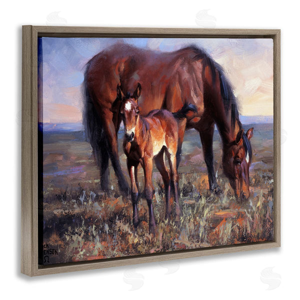 Stupell Industries Jack Sorenson | Mother Horse & Foal Landscape