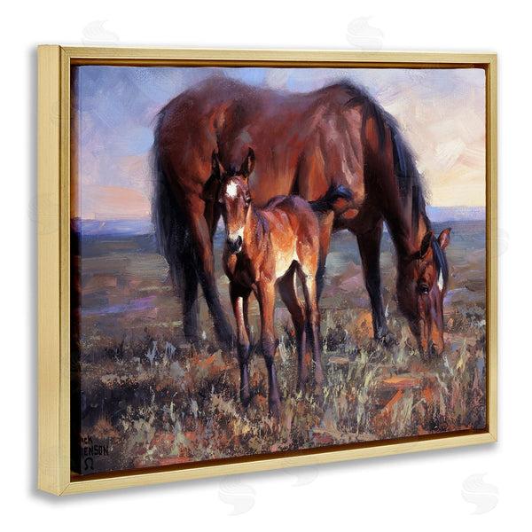 Stupell Industries Jack Sorenson | Mother Horse & Foal Landscape