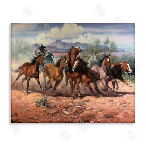 stupell industries Jack Sorenson | Run For The Border Cowboy