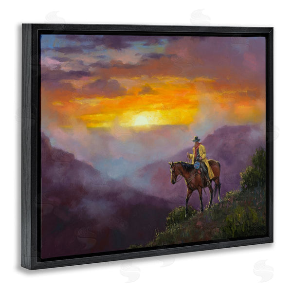 Stupell Industries Jack Sorenson | Traveling Southern Cowboy Mountain Valley Sunset Wall Art