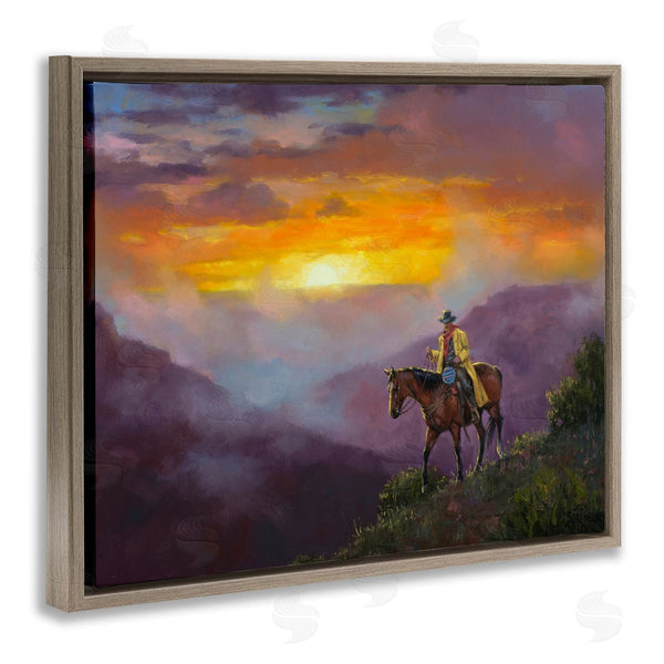 Stupell Industries Jack Sorenson | Traveling Southern Cowboy Mountain Valley Sunset Wall Art