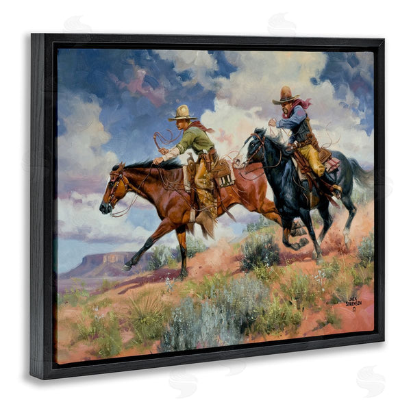 Stupell Industries Jack Sorenson | Trouble's A Comin' Cowboys