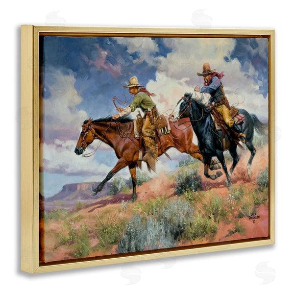 Stupell Industries Jack Sorenson | Trouble's A Comin' Cowboys