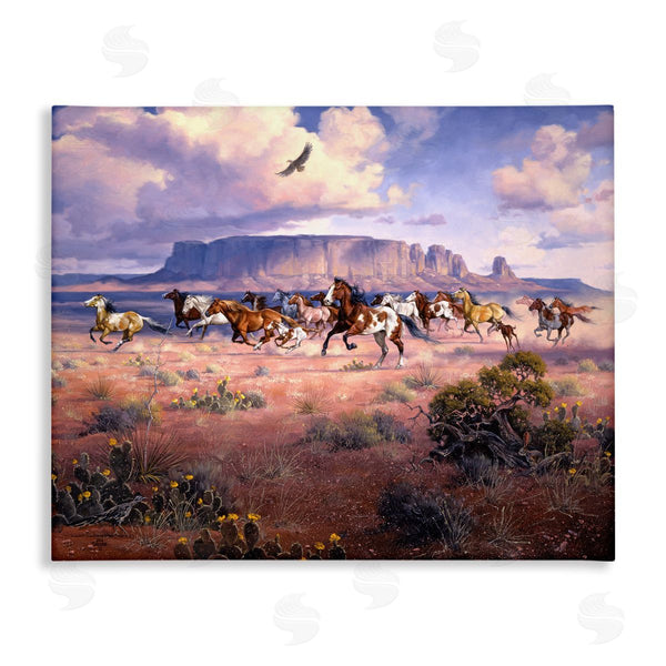 stupell industries Jack Sorenson | Western Canyon Horse Stampede