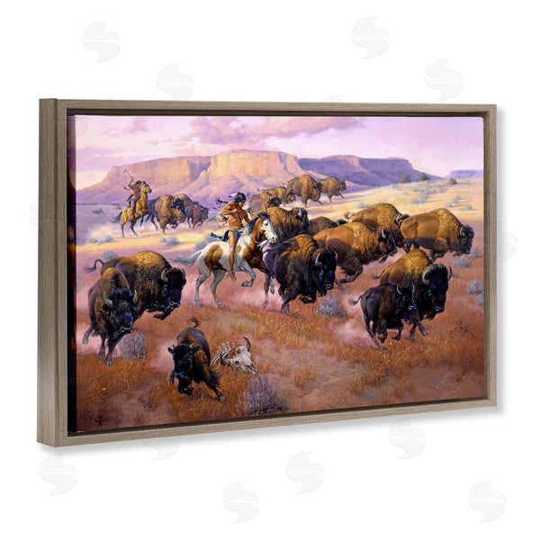 Stupell Industries Jack Sorenson | Western Natives Bison Hunt
