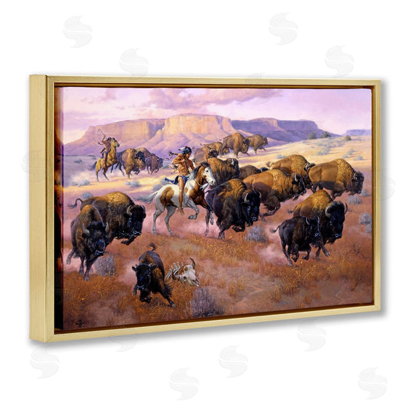 Stupell Industries Jack Sorenson | Western Natives Bison Hunt
