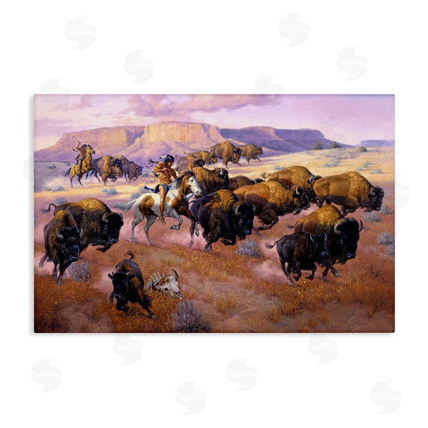 stupell industries Jack Sorenson | Western Natives Bison Hunt