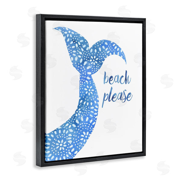 Stupell Industries Jackie Decker | Beach Please Blue Mermaid Tail Mandala Pattern Wall Art