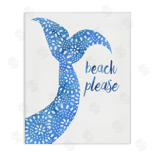 stupell industries Jackie Decker | Beach Please Blue Mermaid Tail Mandala Pattern Wall Art
