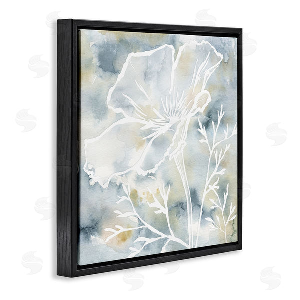 Stupell Industries Jackie Decker | Flower Blossom Petals White Outline Watercolor Detail Wall Art