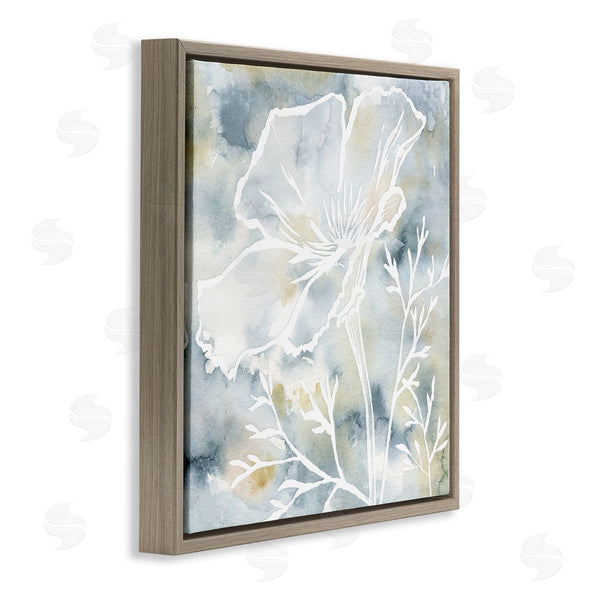 Stupell Industries Jackie Decker | Flower Blossom Petals White Outline Watercolor Detail Wall Art