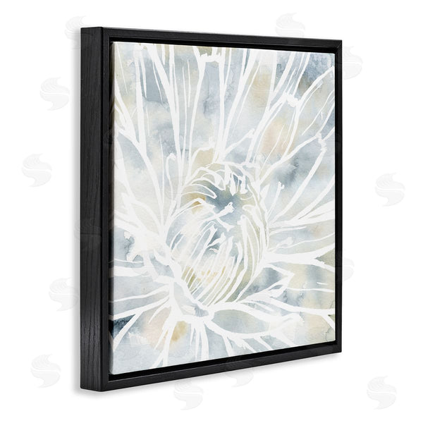 Stupell Industries Jackie Decker | Flower Petals Stamen Close Up White Outline Wall Art