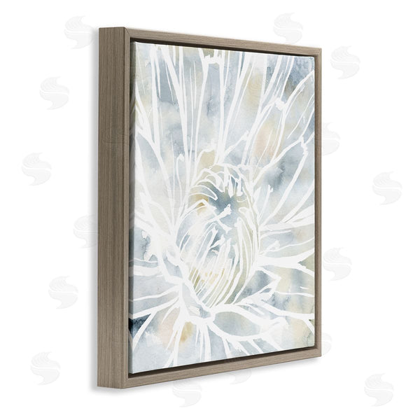 Stupell Industries Jackie Decker | Flower Petals Stamen Close Up White Outline Wall Art