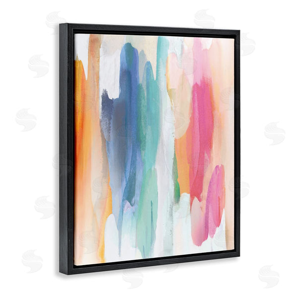 Stupell Industries Jackie Hanson | Faded Rainbow Tones Layered Shape Abstraction Wall Art
