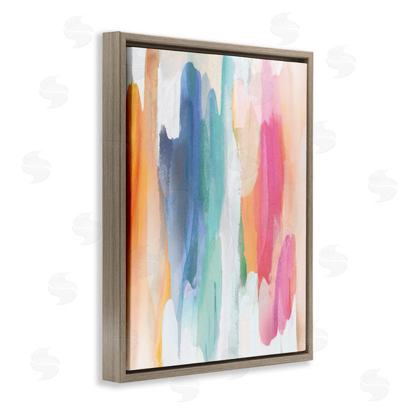 Stupell Industries Jackie Hanson | Faded Rainbow Tones Layered Shape Abstraction Wall Art