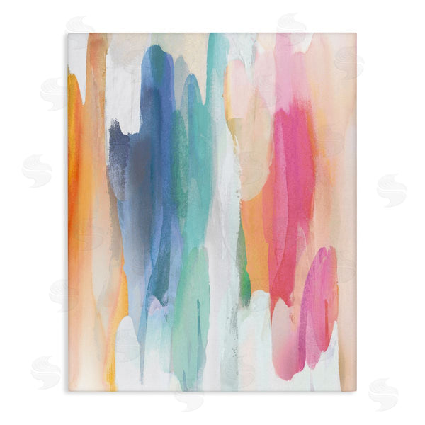 stupell industries Jackie Hanson | Faded Rainbow Tones Layered Shape Abstraction Wall Art