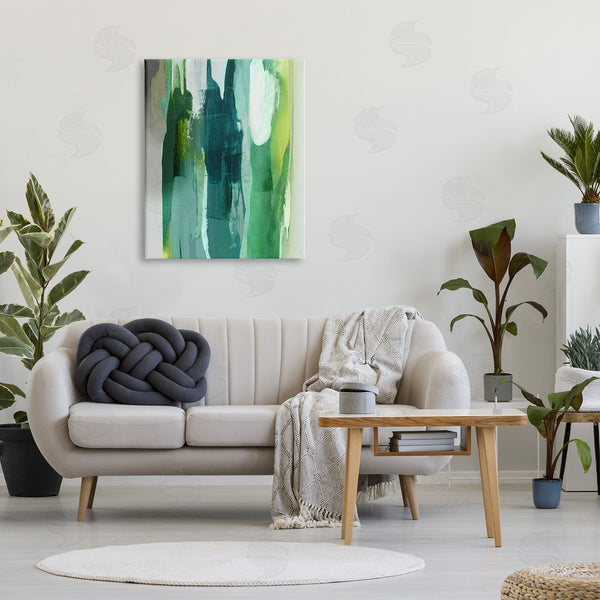 Stupell Industries Jackie Hanson | Green Asymmetrical Abstract Wall Art