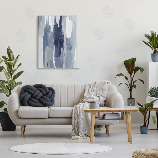 Stupell Industries Jackie Hanson | Layers Of Blue And White Abstract Movements Wall Art