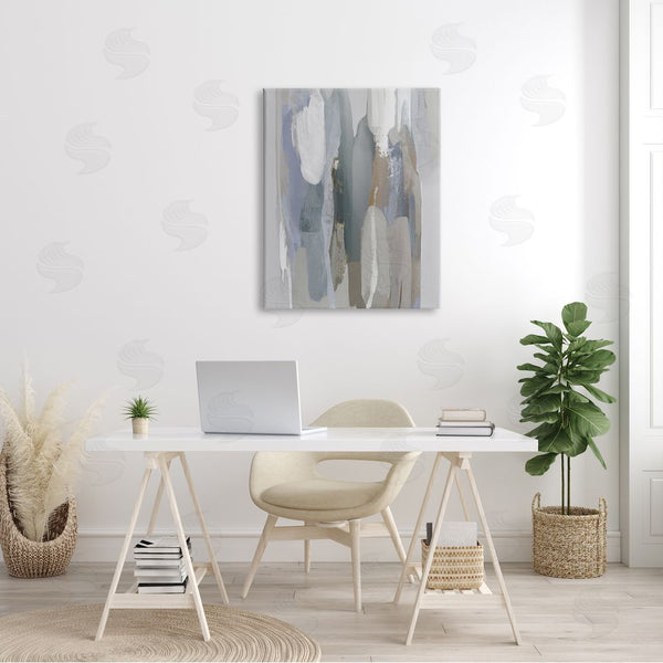 Stupell Industries Jackie Hanson | Modern Abstract Painting Cascading Ice Toned Shapes Wall Art