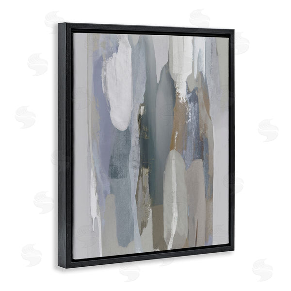 Stupell Industries Jackie Hanson | Modern Abstract Painting Cascading Ice Toned Shapes Wall Art