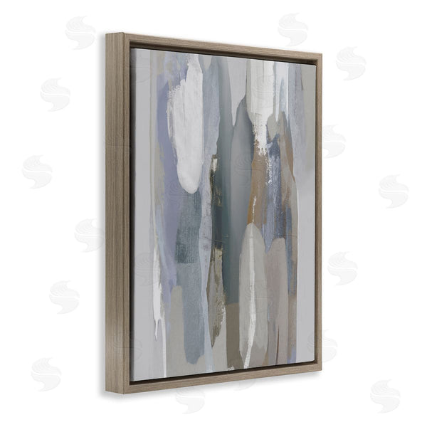 Stupell Industries Jackie Hanson | Modern Abstract Painting Cascading Ice Toned Shapes Wall Art