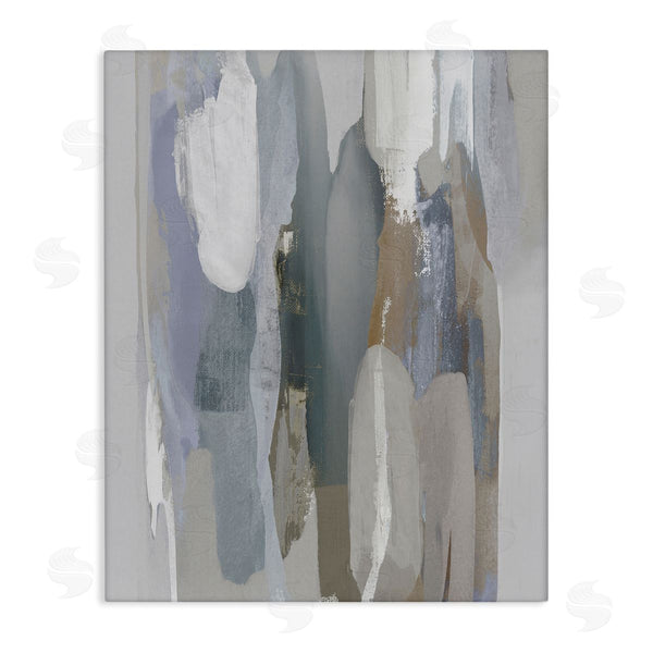 stupell industries Jackie Hanson | Modern Abstract Painting Cascading Ice Toned Shapes Wall Art