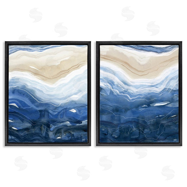 Stupell Industries Jackie Quigley | Abstract Ocean Geode Landscape Wall Art