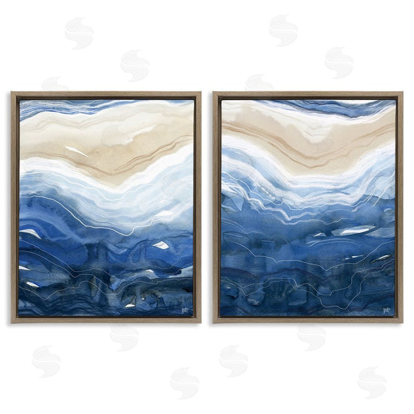 Stupell Industries Jackie Quigley | Abstract Ocean Geode Landscape Wall Art
