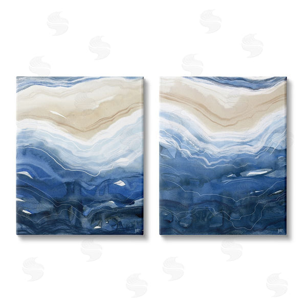 stupell industries Jackie Quigley | Abstract Ocean Geode Landscape Wall Art