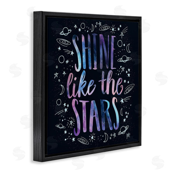 Stupell Industries Jackie Quigley | Shine Like Stars Phrase Cosmic Typography Constellation Sketch Wall Art