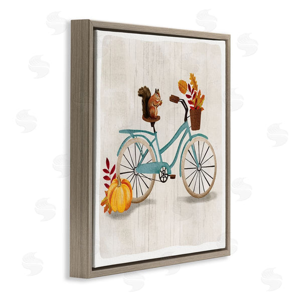 Stupell Industries Jackie Quigley | Squirrel On Autumnal Bicycle