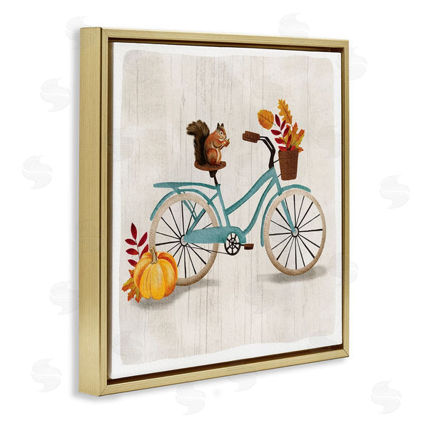 Stupell Industries Jackie Quigley | Squirrel On Autumnal Bicycle