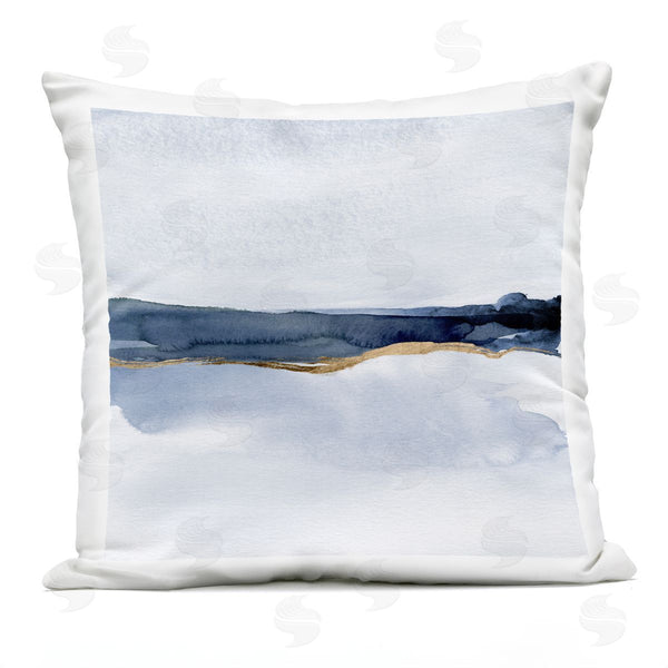 Stupell Industries Jacob Green | Abstract Blue Tranquil Landscape Scenery Printed Throw Pillow